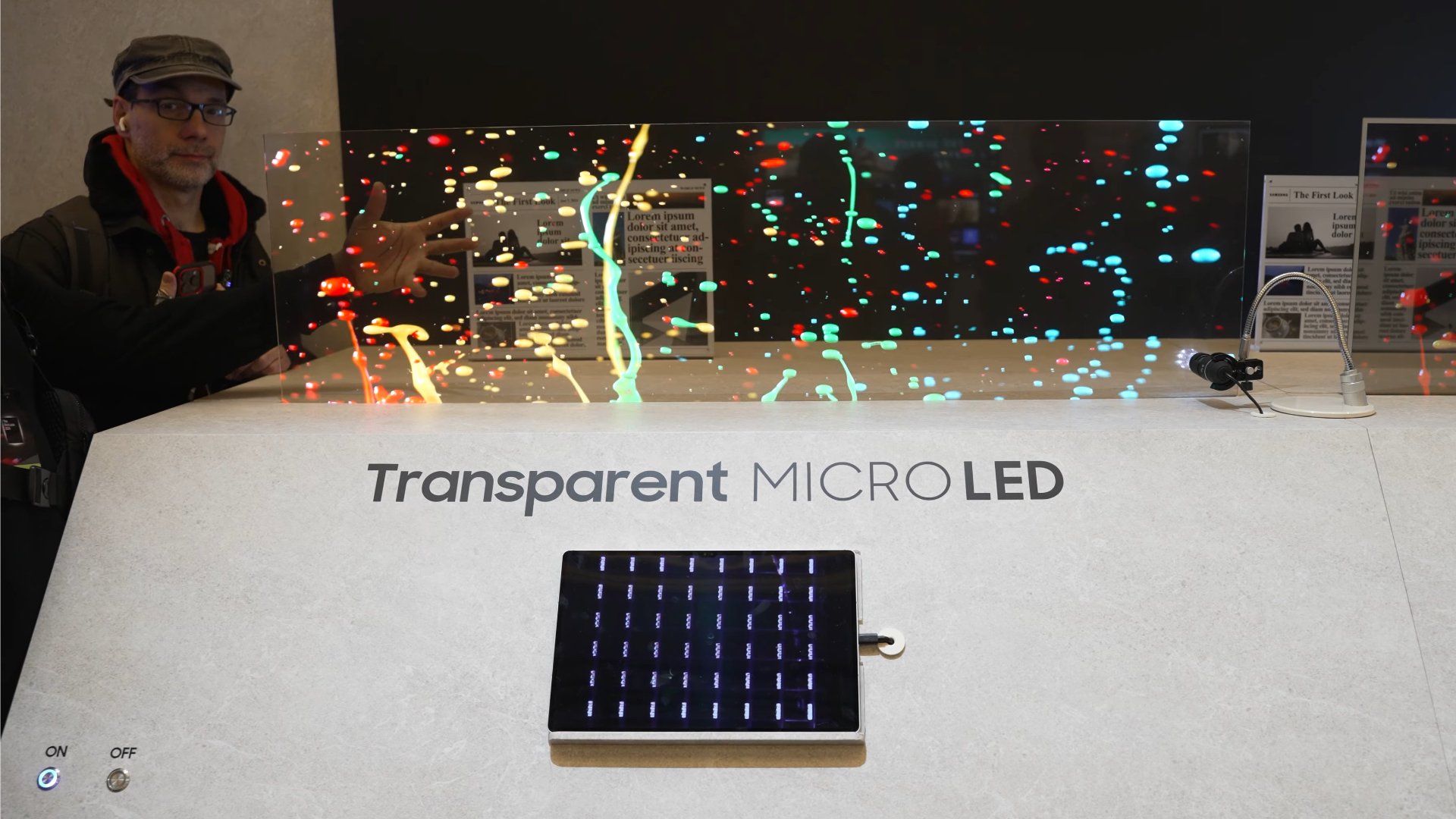 samsung display micro led transparent ces 2024 booth
