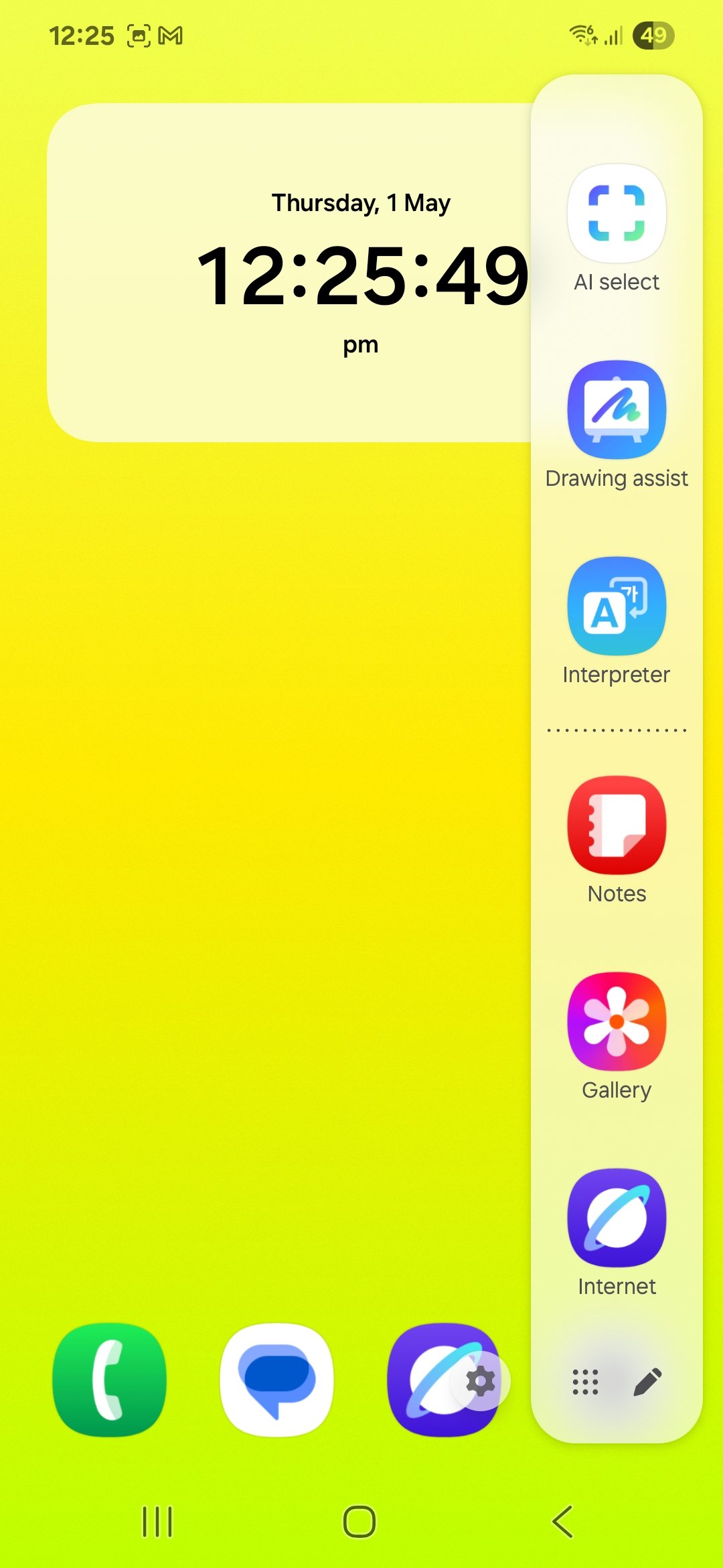 03 - samsung galaxy s23 android 15 one ui 7 edge panel samsung galaxy ai interpreter